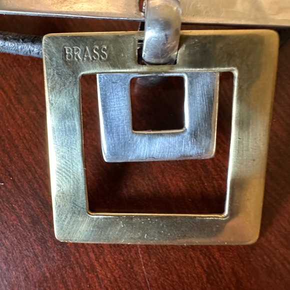 Vintage Robert Lee Morris Hammered Sterling Silver and Brass Pendant Necklace - Picture 4 of 9